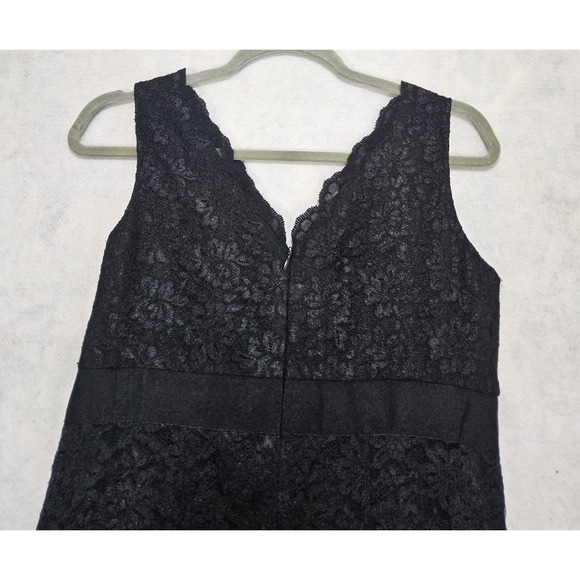 Y2K Club Dress 10 M Black Lace Overlay Mcbling Bodycon Vtg Cocktail Whimsigoth - Picture 5 of 6